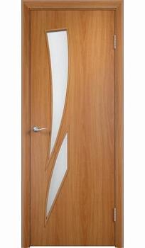 Полотно дверное Fly Doors Стрелиция миланский орех ПОФ 800мм стекло с фьюзингом; Сибирь Профиль