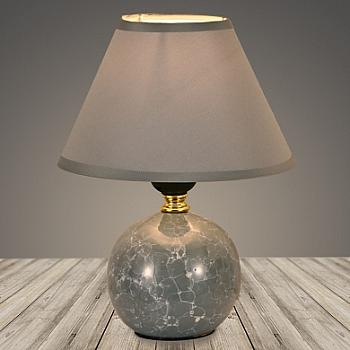 Настольная лампа 1х60Вт E27 серый/серый абажур 18325; Lumis, 988017895