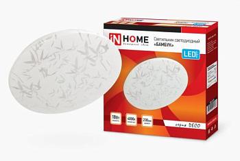Светильник LED DECO БАМБУК настенно-потолочный 18Вт 4000K 1170Лм 260х55мм; IN HOME, 4690612021898