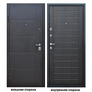 Дверь металлическая Форпост Квадро 860х2050мм L серый графит/венге