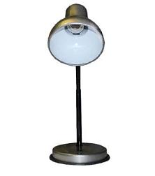 Светильник настольный НТ 2077А на подставке 1х60Вт Е27 220В серебро