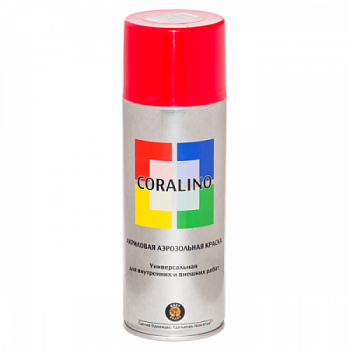 Краска аэрозольная CORALINO 520мл светофорно-красный RAL3020 200г; C13020