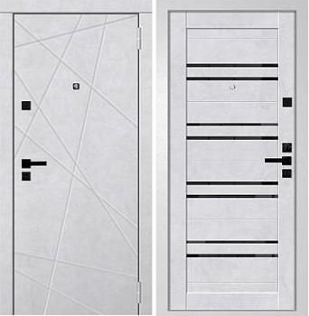 Дверь металлическая GEROY1 860х2050мм R белый антик/бетон снежный