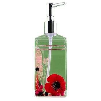 Дозатор для жидкого мыла настольный пластик гель прозрачно-красный Vermilion; 870-20