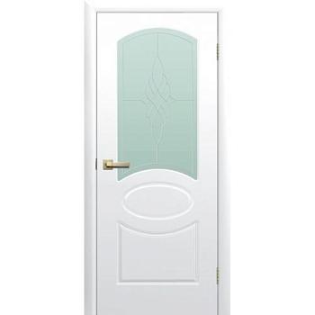 Полотно дверное Fly Doors Соната ПВХ белый ПО 900мм; Сибирь Профиль