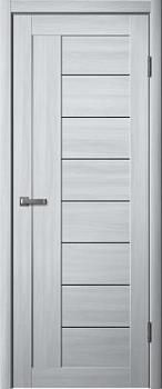 Полотно дверное Fly Doors La Stella эко-шпон 201 ясень пепельный черное стекло 700мм; Сибирь Профиль