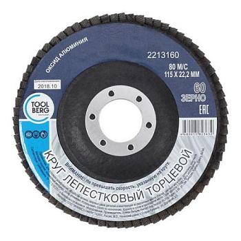 Круг лепестковый торцевой 115х22 мм Р60; T4P, 2213160