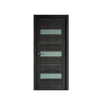 Полотно дверное Фрегат эко-шпон Прага серый кедр 700мм стекло мателюкс