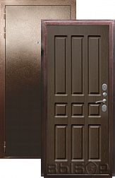 Дверь металлическая Выбор Квадро Термо 960х2050мм L 1,2 мм антик медь/старое дерево