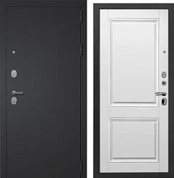 Дверь металлическая Бункер Модерн 960х2050мм L 1,2 мм букле черный муар/софт белый