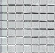 Мозаика стеклянная WHITE ROSE белый 30х30см (чип 25х25х3,5мм)