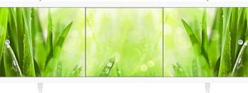 Экран для ванны Ультралегкий Арт 168 см трехдверый пластик.профиль Утрянняя роса; Metakam