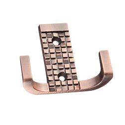 Крючок мебельный двухрожковый античная медь; KR 0160 AC