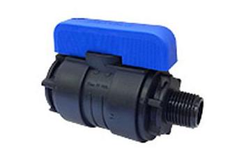 Кран шаровой ПНД компрессионный НР/ВН резьба разборный 3/4"-3/4"Ду16 (60/12) (Valfex)