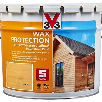 Антисептик Wax Protection с воском Сосна 9 л; V33