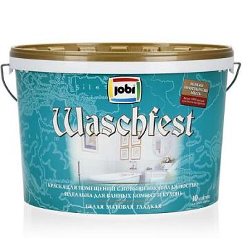 Краска в/д для ванных и кухонь JOBI WASCHFEST -20С° База С (9л) Декарт