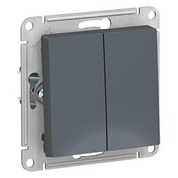 Выключатель 2-кл. с/у AtlasDesign 10А IP20 10AX грифель Schneider Electric, ATN000751
