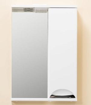 Зеркало-шкаф для ванной комнаты Элеганс 65 правое белый МДФ; Blumarin