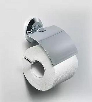 Держатель для туалетной бумаги на саморезах хром с крышкой; 3186 С