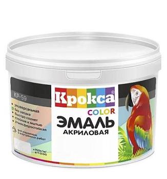 Эмаль акриловая универсальная "Крокса" КР-59 желтая 0,8кг