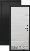 Дверь металлическая Выбор Модерн 860х2050мм L 1,2 мм черный бархат/лиственница