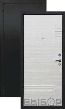Дверь металлическая Выбор Модерн 860х2050мм L 1,2 мм черный бархат/лиственница