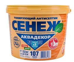Антисептик Сенеж Аквадекор с воском 107 (каштан) 2,5 кг