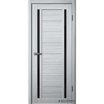 Полотно дверное Fly Doors La Stella эко-шпон 203 ясень пепельный черное стекло 700мм; Сибирь Профиль