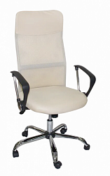 Кресло офисное мягкое СХ 300Н бежевое подлокот, качание
