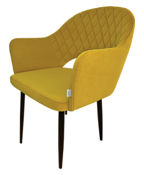 Кресло София 570х460х860мм с каретной стяжкой Grand 560 желтый черный; 142