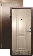 Дверь металлическая Выбор Лидер 960х2050мм R 1,2 мм антик медь/беленый дуб