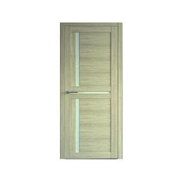 Полотно дверное Фрегат эко-шпон Кельн лиственница мокко 600мм стекло белое