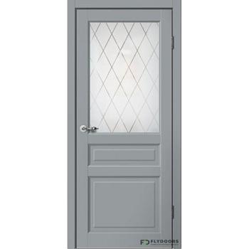 Полотно дверное Fly Doors CLASSIC С3 эмалит серый ПО 600мм; Сибирь Профиль
