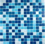 Мозаика стеклянная AQUA 150 4х20х20 32,7х32,7 на сетке