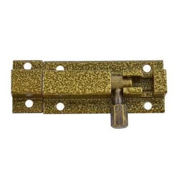 Шпингалет дверной накладной Нора-М 501-60 старая бронза 60 мм