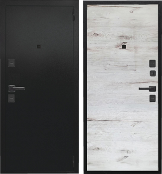 Дверь металлическая ЮДМ Ультра Royal 960х2050мм R черный муар/дуб арктика