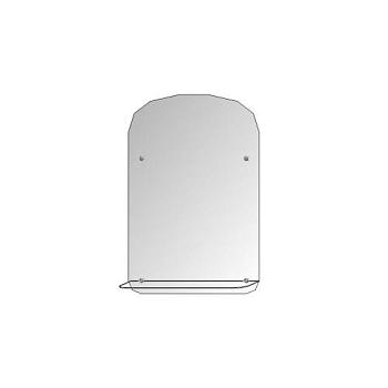 Зеркало для ванной комнаты арочное настенное 760х500 мм вертикальное с полкой; Радуга, Р-169351