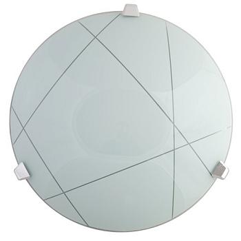 Светильник настенно-потолочный Контур 3х60Вт Е27 прозрачный пескоструйный d-400 мм; 15-400-002