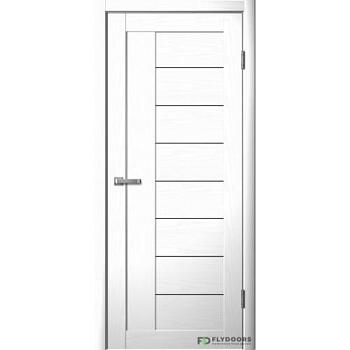 Полотно дверное Fly Doors La Stella эко-шпон 201 макиато черное стекло 700мм; Сибирь Профиль