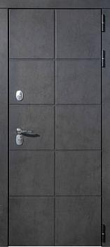 Дверь металлическая с терморазрывом Карэ 860х2050мм R 1,4мм черный муар/бетон графит