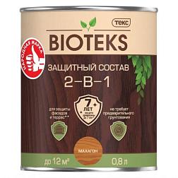 Защитный Состав 2-в-1 BIOTEKS Махагон 0,8л; ТЕКС
