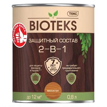 Защитный Состав 2-в-1 BIOTEKS Махагон 0,8л; ТЕКС