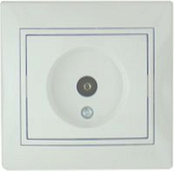 Розетка TV СП Мира проходная бел./бел. LEZARD 701-0202-129