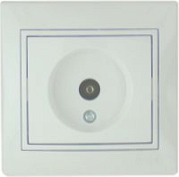 Розетка TV СП Мира проходная бел./бел. LEZARD 701-0202-129