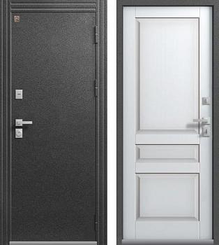Дверь металлическая с терморазрывом Т-2 860х2050мм R 2мм антрацит муар/софт белый