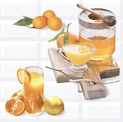 Декор VOGUE Панно ( из 2 шт) Citrus 1 чай, мед 40,2х40,5см; Azori, 583012023