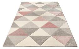 Ковер Soho 120х170 см прямоугольный беж-серый-розовый геометрия 1603; 16821