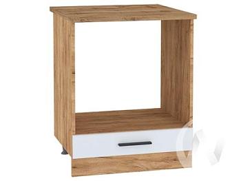 Шкаф нижний Корнелия для духовки НД 600 600x816x600мм крафт/белый глянец