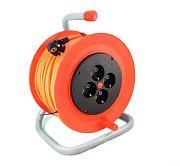 Удлинитель силовой на катушке 4-й 50 м с/з 6 А ПВС 3x0,75; LUX, К4-Е-50