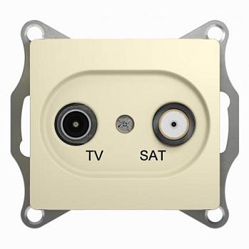 Розетка TV-SAT 1-м с/у Glossa 1DB беж Schneider Electric, GSL000297